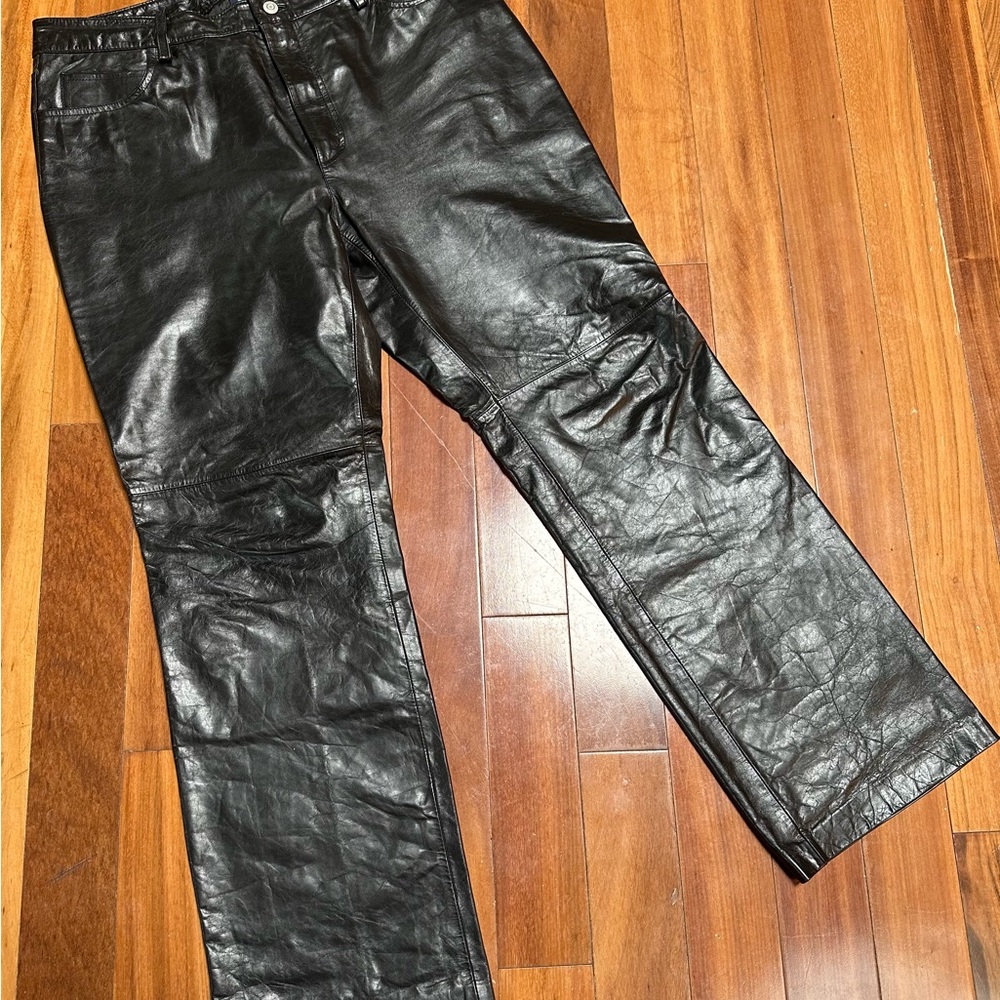 Black Leather Woman’s Jeans